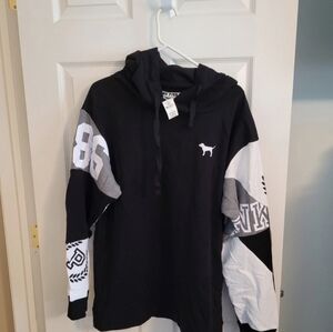 Victoria's Secret Black and White Hoodie